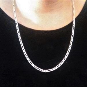 22" 925 Sterling Silver Italian Figaro 4mm Chain